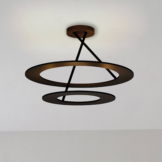 Bopp Stella LED-taklampa 2 ringar svart