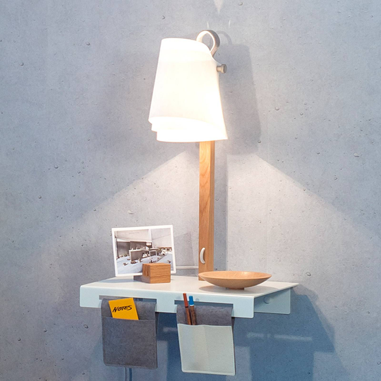 Vägglampa Fläks med lagring
