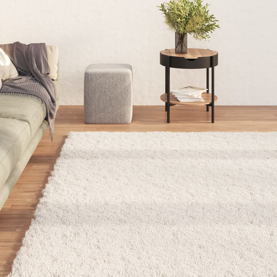 vidaXL Tvättbar ryamatta 80x150 cm halkfri baksida gräddvit