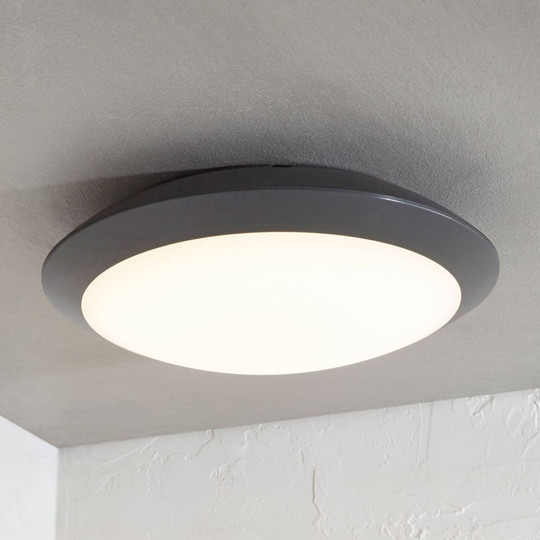 LED-utomhustaklampa Naira, grå, utan sensor