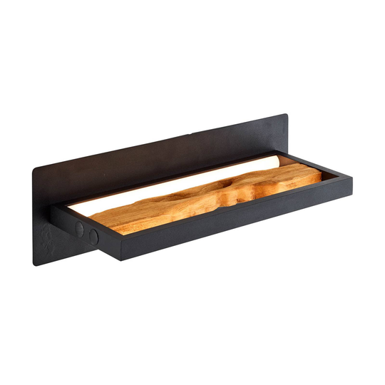 LED-vägglampa Chaumont av trä