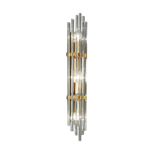 Vägglampa Ontario, höjd 60 cm, guld
