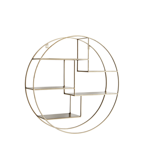 ROUND WALL SHELF mässing Madam Stoltz