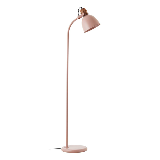 Golvlampa Erena, huvud svängbart, ljusrosa