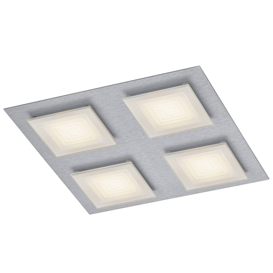 BANKAMP Ino LED-taklampa 4 lampor silver