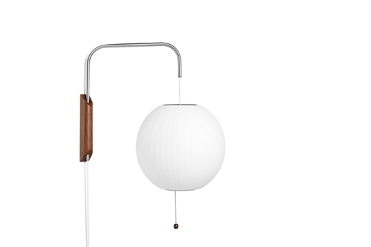 HAY Nelson Ball Vägglampa Liten Vit M. Ledning