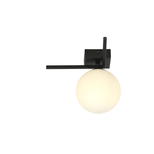 Taklampa Imago 1G, 1 lampa, svart/opal