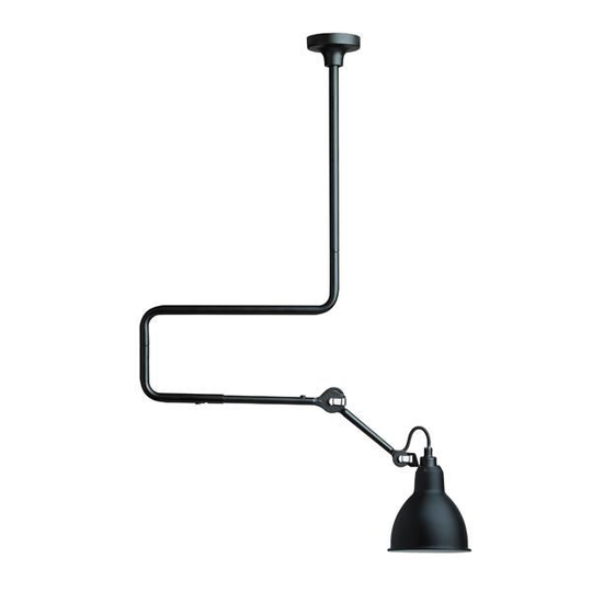 Lampe Gras N312 Taklampa Matt Svart Kropp & Fritt Val av Skärmfärg