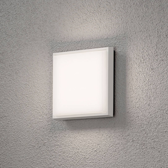 LED-utomhusvägglampa Cesena, kvadratisk