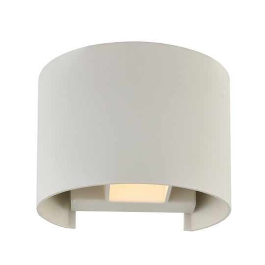 Vit vägglampa Zuzana, rund