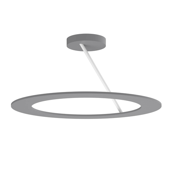 Bopp Stella taklampa 1 ring Ø 30 cm aluminium/vit