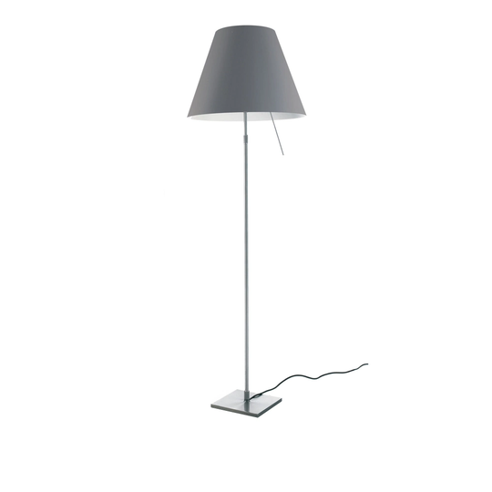 Costanza D13 t. Golvlampa, Aluminium, Grå