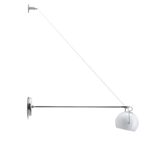 Fabbian Beluga Vägglampa På Arm Vit Opal