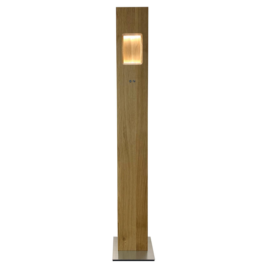 HerzBlut Pan LED-golvlampa oljad ek, dimbar