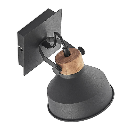 Lindby Nefeli vägglampa med trädetaljer, 1 lampa
