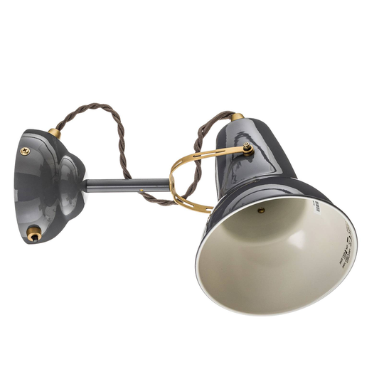 Anglepoise Original 1227 mässing vägglampa grå