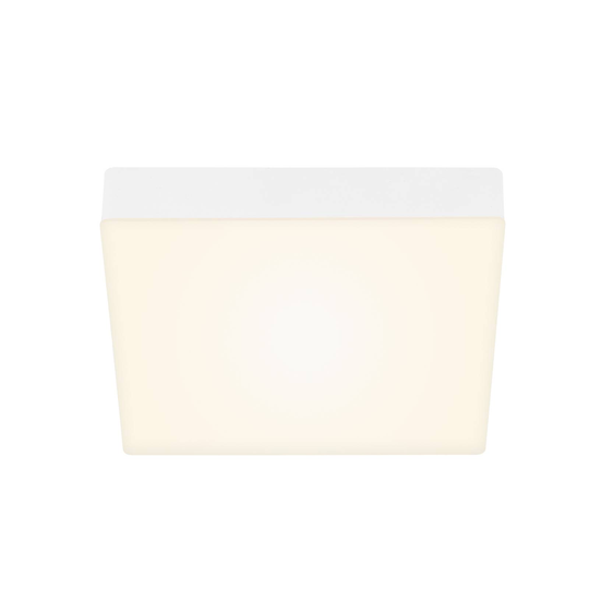 LED-taklampa Flame, 21,2 x 21,2 cm, vit