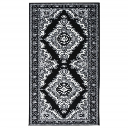 vidaXL Gångmatta svart BCF 100x150 cm