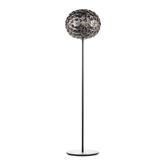 Kartell Planet LED-golvlampa, 130 cm rökgrå