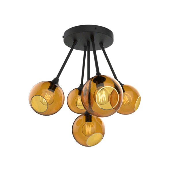 Design by Us Ballroom Molecule Taklampa Bärnsten & Svart