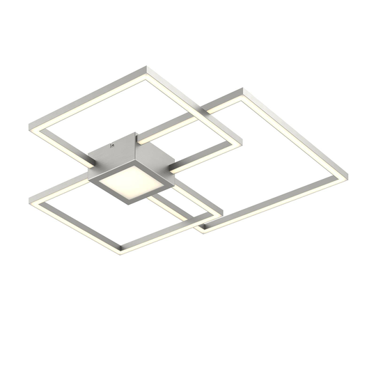Lindby Duetto LED-taklampa nickel 38 W