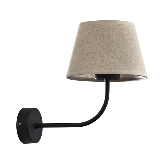 Vägglampa Chicago med skärm av lin