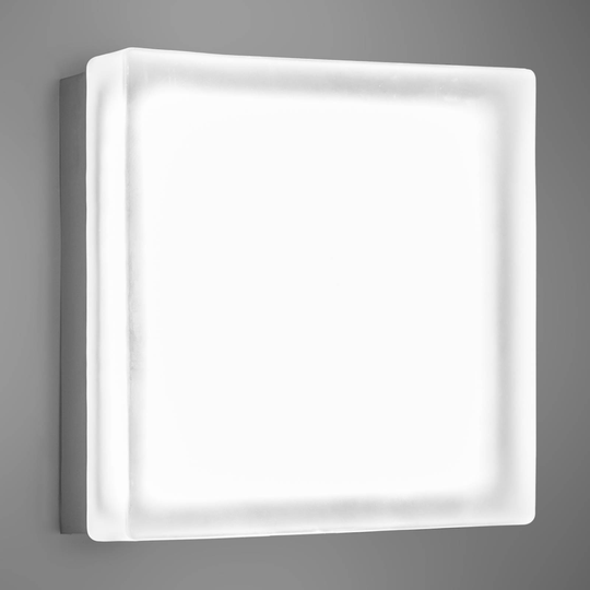 Kvadratisk LED-vägglampa Briq 02 universalvit