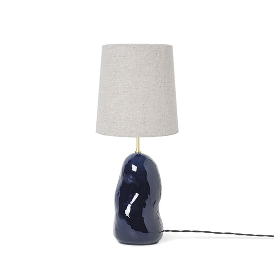 Ferm Living Hebe Bordslampa Medium Mörkblå M. Vit Skugga