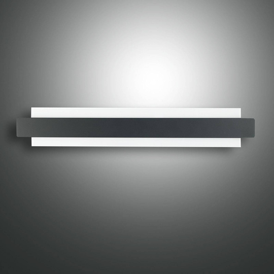 LED-vägglampa Regolo med metallfront svart