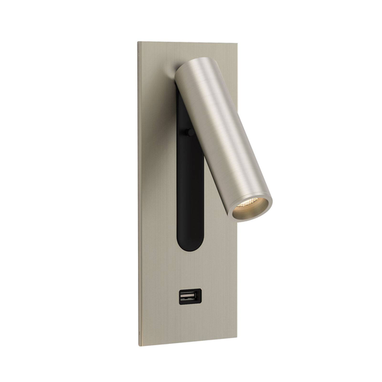 Astro Fuse LED USB LED-vägginbyggnadslampa nickel