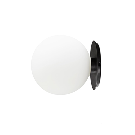 MENU TR Vägglampa Svart Matt Opal Glas