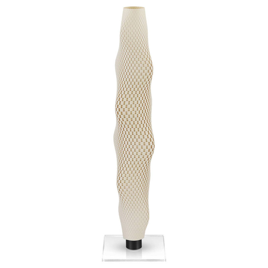 LED-golvlampa Flechtwerk Kaktus 75 cm, beige