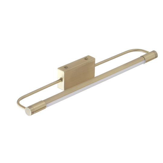LED-vägglampa Rapallo, mässing, IP44, 40 cm
