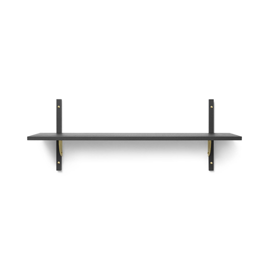 Ferm Living Sector Hylla Enkel Bred Svart ask/Mässing