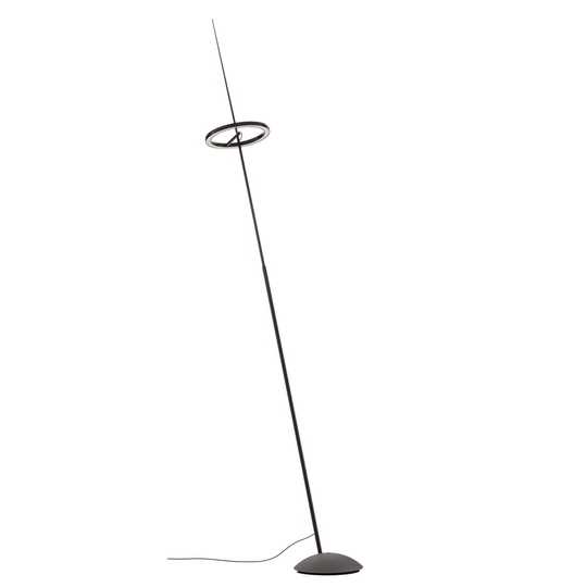 LED-designgolvlampa Ringelpiez – svart ring