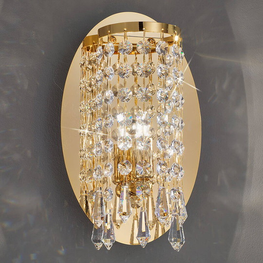 Elegant vägglampa CHARLESTON i guld