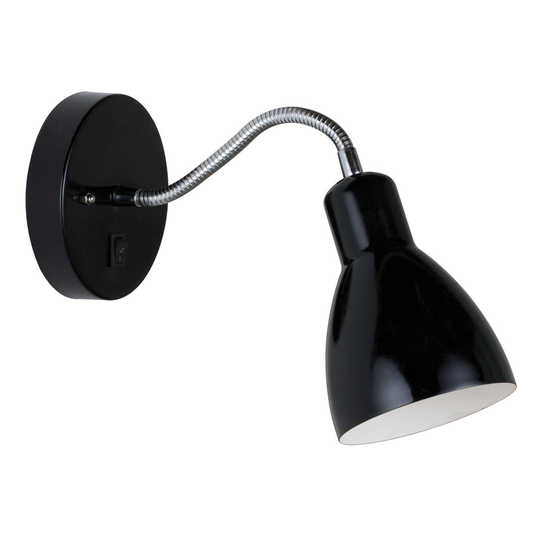 Flexibel vägglampa CYCLONE, svart