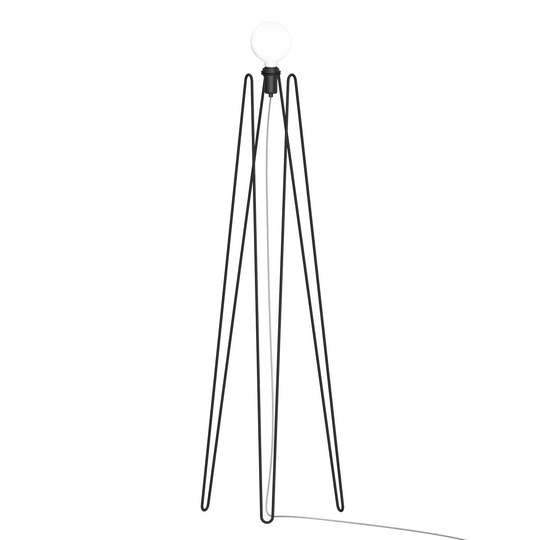 GRUPA Model M2 LED-golvlampa svart, vit kabel