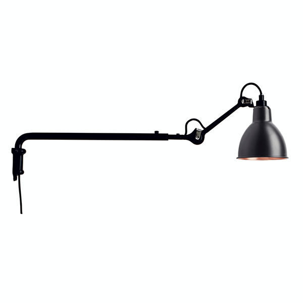 Lampe Gras N203 Vägglampa Matt Svart & Matt Svart/Koppar