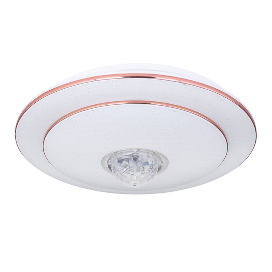 LED-taklampa Santina, högtalare, RGB, CCT