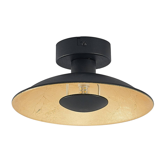 Lindby Narisara taklampa, svart-guld, 20 cm