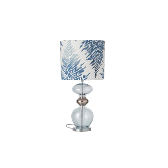 EBB & FLOW Futura bordslampa, Fern Leaves indigo