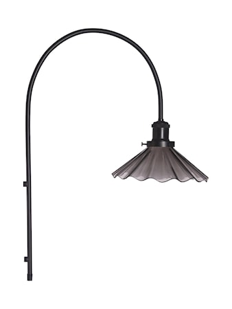August Vägglampa Veckad 25 cm Svart