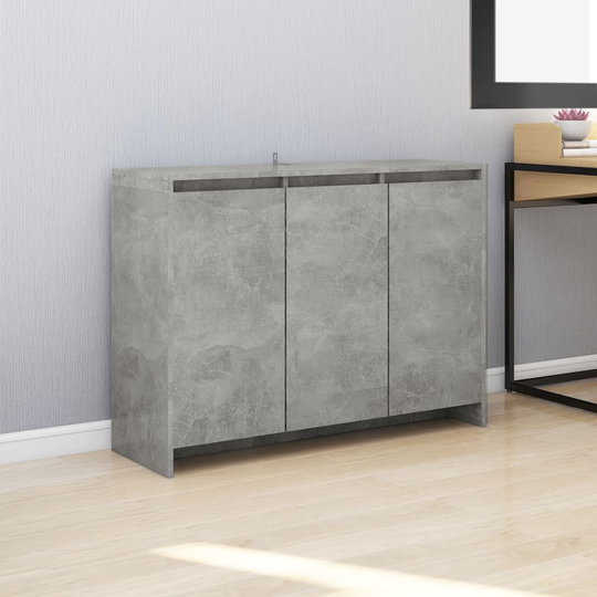 vidaXL Byrå betonggrå 102x33x75 cm konstruerat trä