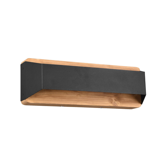 LED-vägglampa Arino, svart, bredd 35,2 cm