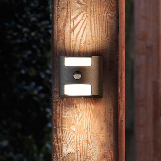 Grass - sensor-vägglampa i antracit m. LED-ljus
