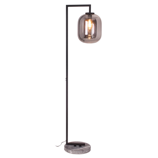By Rydéns Leola glasgolvlampa i rökgrått