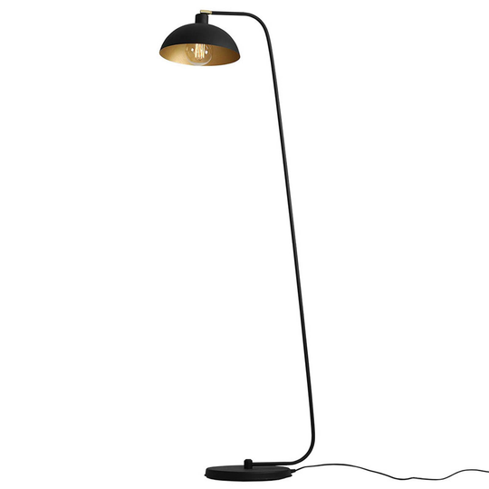 Golvlampa 1036, 1 lampa, svart-guld