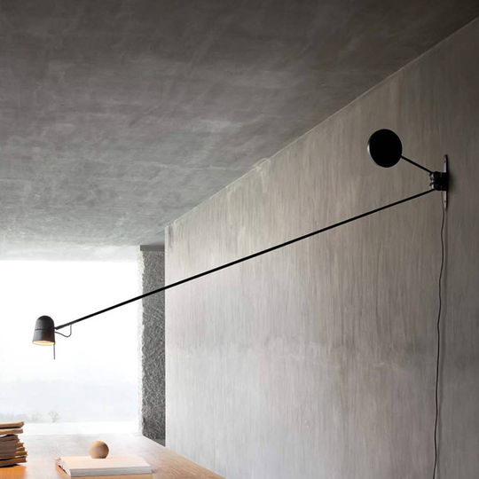 Exklusiv LED-vägglampa Counterbalance svart