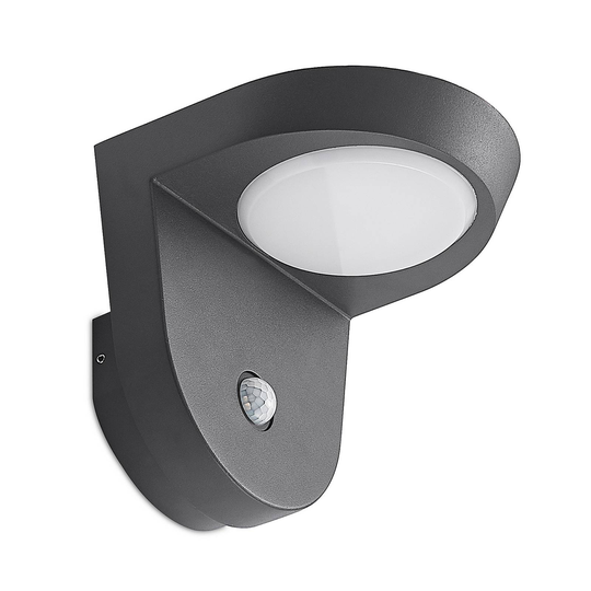 Lindby Jasiah LED-solcellsvägglampa 16 cm sensor